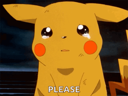 Crying Pikachu Saying Please GIF