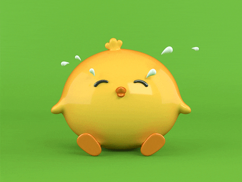 Crying Small Chicken Emoticon GIF
