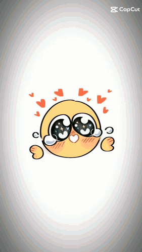 Crying Smiley Face With Hearts From Eyes