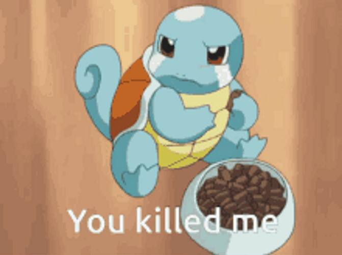 Crying Squirtle Pokemon You Killed Me GIF