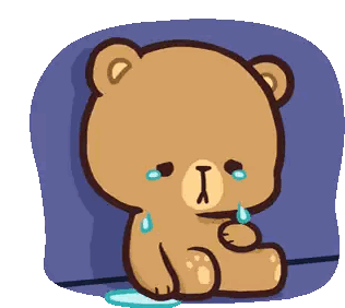 Crying Teddy Bear with Tears
