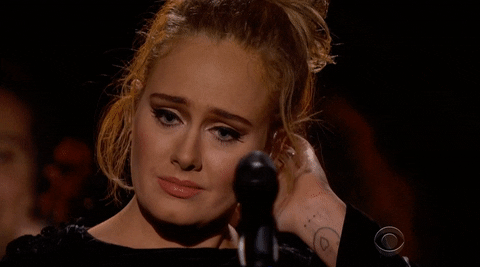 Crying Thank You Adele Grammys GIF