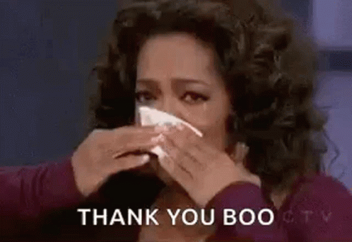 Crying Thank You Boo Oprah Winfrey GIF