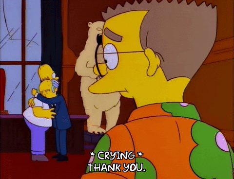 Crying Thank You Homer Simpson The Simpsons GIF