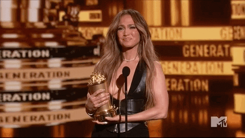 Crying Thank You Jennifer Lopez Mtv Awards GIF