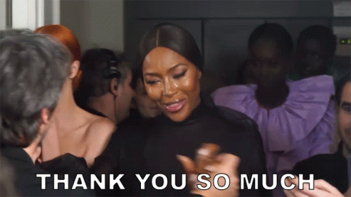 Crying Thank You Naomi Campbell GIF