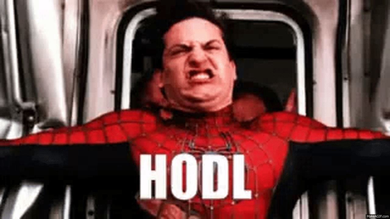 Crypto Hold Spider Man GIF