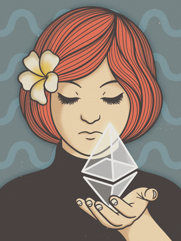 Crypto Lady Digital Art GIF