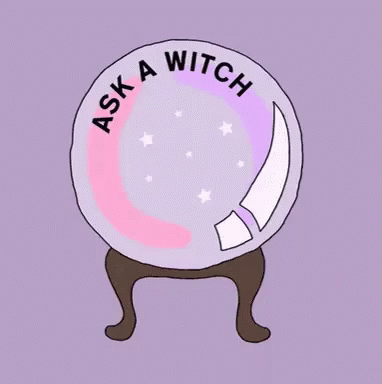 Ask A Witch Crystal Ball Shimmering GIF