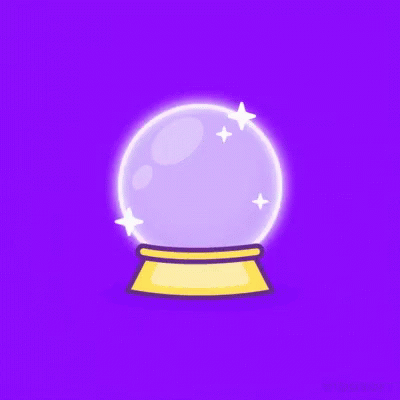 Glittery Crystal Ball Showing Donut GIF