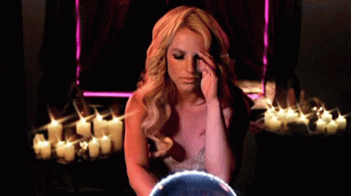 Britney Spears Looking At The Crystal Ball GIF