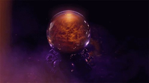 Amazing Smoky Crystal Ball Gazing GIF