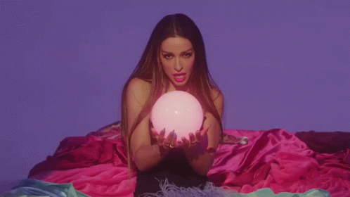 Elemi Foureira Holding A Crystal Ball GIF