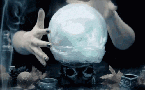Fortune Teller Scrying The Crystal Ball GIF