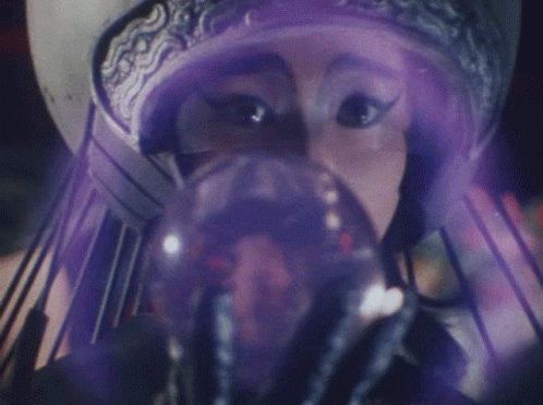 Asian Psychic Glowing Crystal Ball GIF