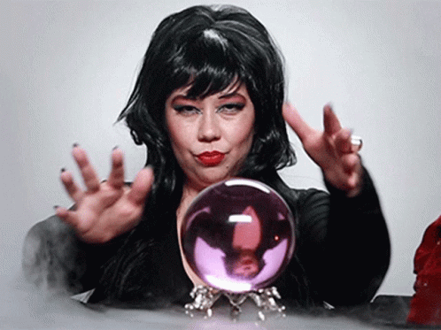 Lady Seer Scrying Crystal Ball GIF
