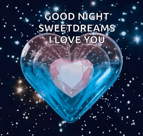 Crystal Heart Goodnight Sweet Dreams GIF