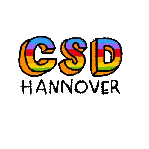 CSD Hannover Logo with Rainbow Font