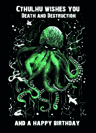 Cthulhu Happy Birthday Graphics Design GIF