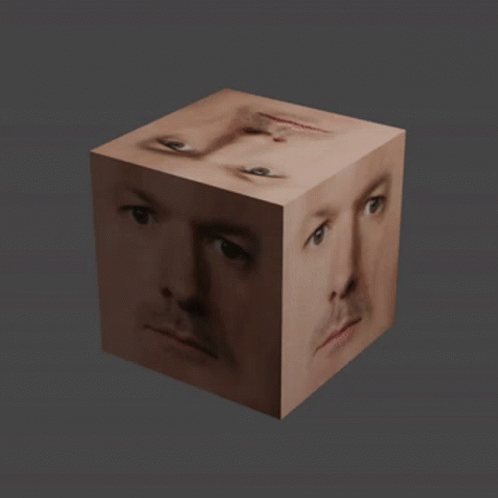 Cube With Man's Face