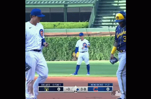 Cubs And Brewers Baseball Game GIF