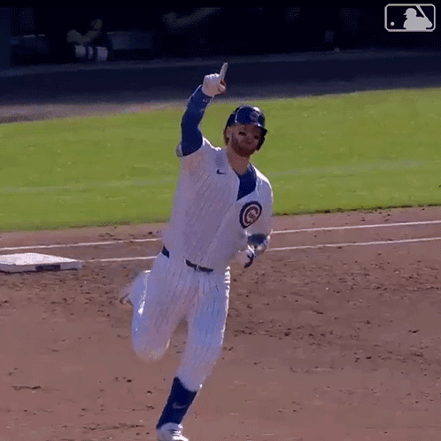 Cubs Baseball Player Running GIF