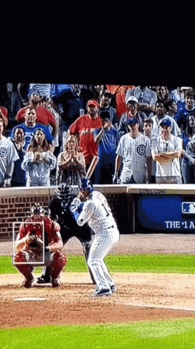 Cubs Hitting Home Run To Win GIF