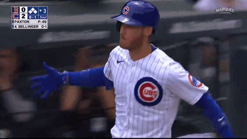 Cubs Player Cody Bellinger High Five After Win GIF