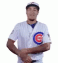 Cubs Player Javier Baez Laughing After Win GIF
