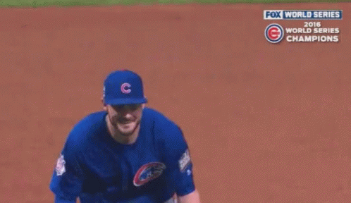 Cubs Player Kris Bryant Throws Ball To Win GIF