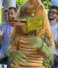 Cuca Raising A Signage GIF