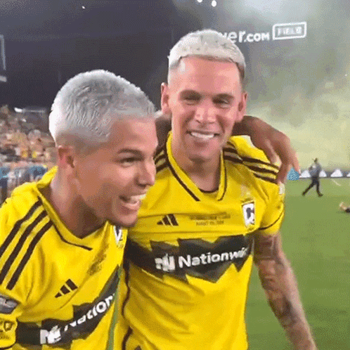 Cucho Hernandez And Teammate Embracing GIF