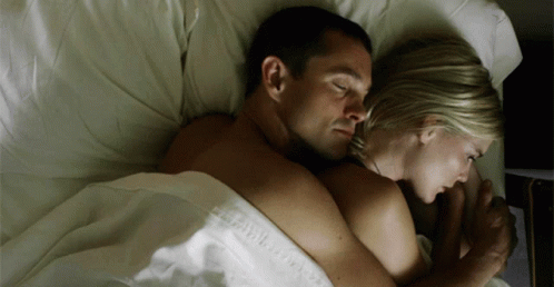 Cuddles Couple Lying Together GIF