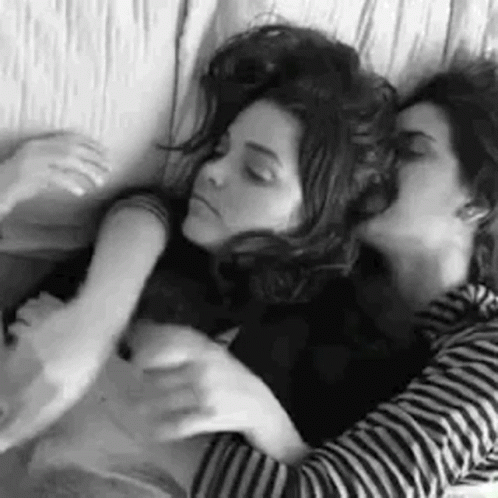 Cuddles Lesbians Couple GIF