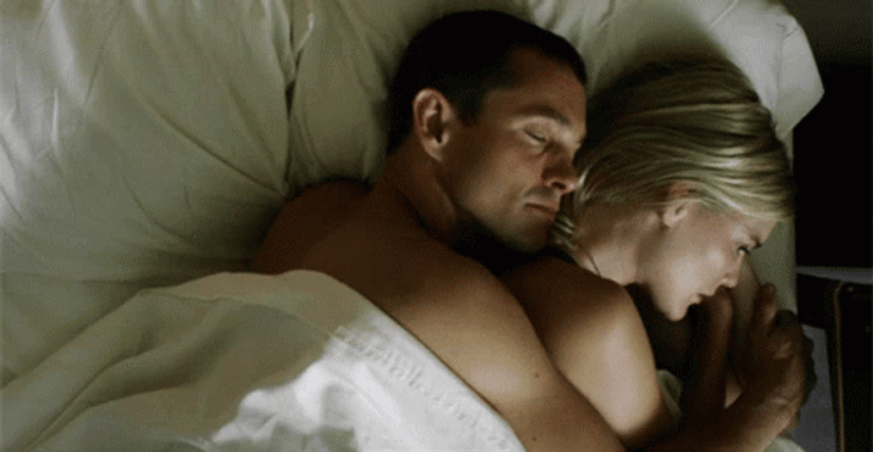 Cuddles Couple Lying Together  GIF