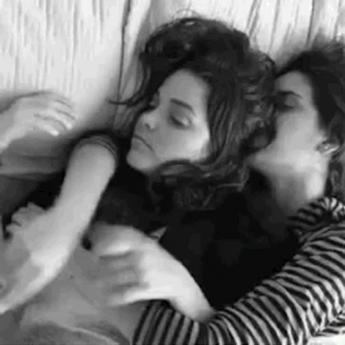 Cuddles Lesbians Couple GIF