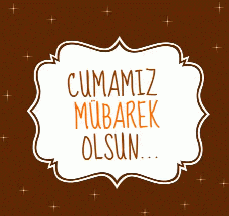 Cumamiz Mubarek Olsun Brown Background GIF