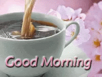 Cup Of Coffee Saying Good Morning GIF