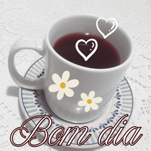 Cup Of Coffee With Bom Dia GIF