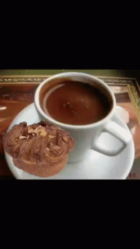 Cup of Coffee With Croissant
