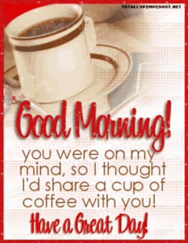 Cup of Coffee With Good Morning Message