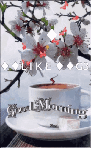 Cup Of Coffee With Good Morning GIF