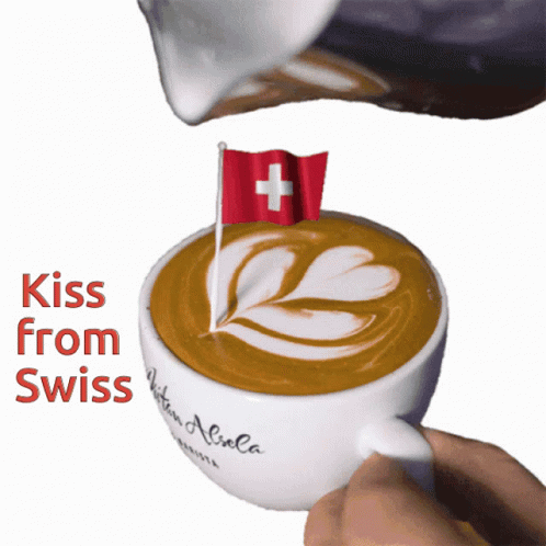 Cup of Coffee With Swiss Flag