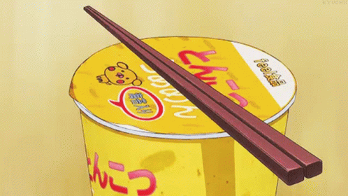 Cup of Noodles with Chopsticks