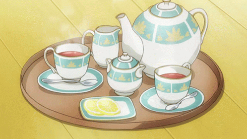 Cup Of Tea On Saucer Saying Cup Of Tea GIF