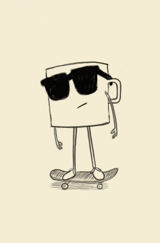 Cup Wearing Sunglasses and Peace Sign