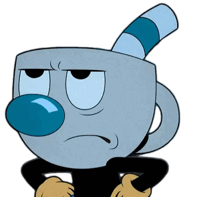 Cup With Blue Nose And Horn