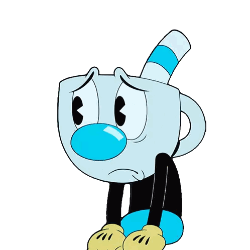Cup with Blue Nose and Striped Straw