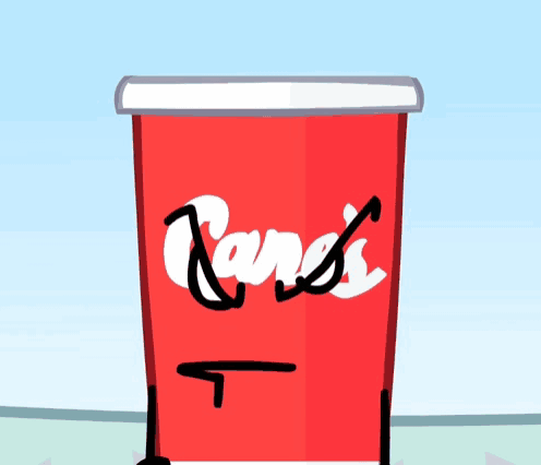 Cup with Face Saying Bye Chat
