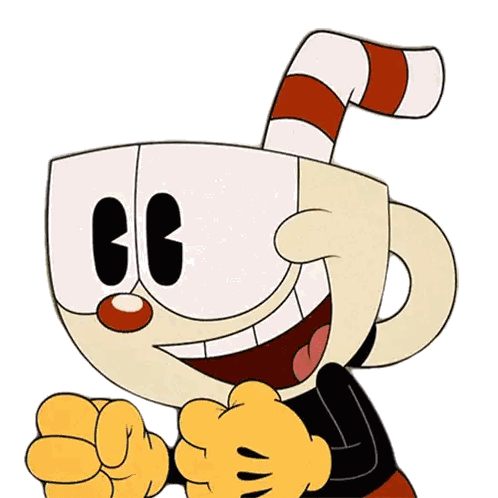 Cup With Red and White Striped Horn